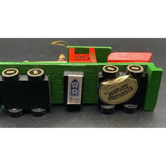 Roman Evergreen Express Wooden Train Ornament #25 Engine 1986 LocomotiveStickers - Picture 6 of 7